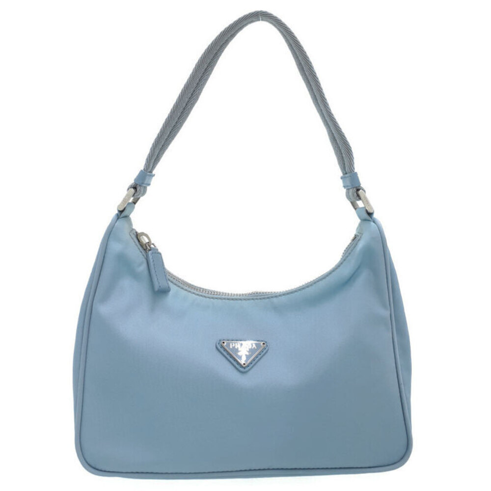 Prada Tessuto City Tote Shoulder Bag Blue